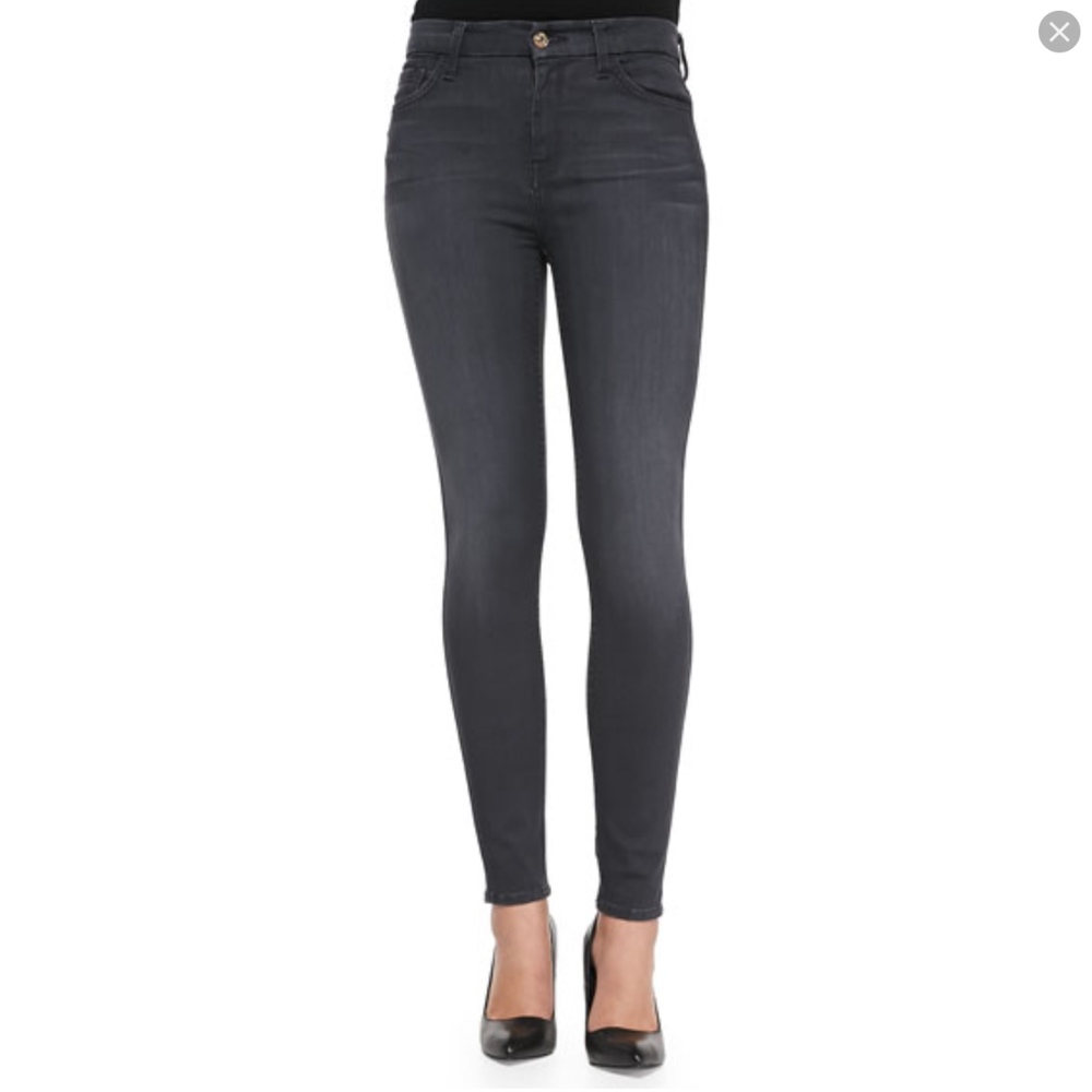 7 For All Mankind High-Waist Skinny-Leg Denim Jean